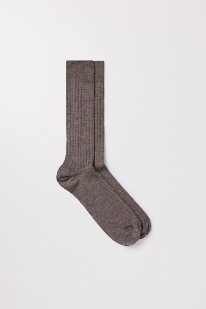 De ribbade merinosockorna