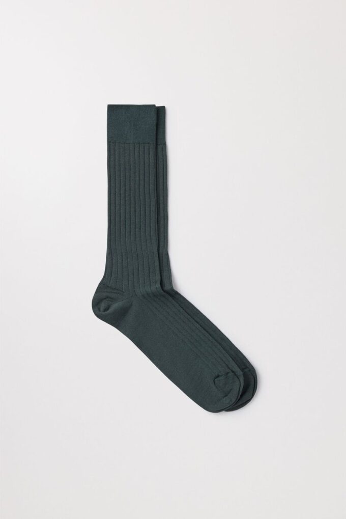 De ribbade merinosockorna