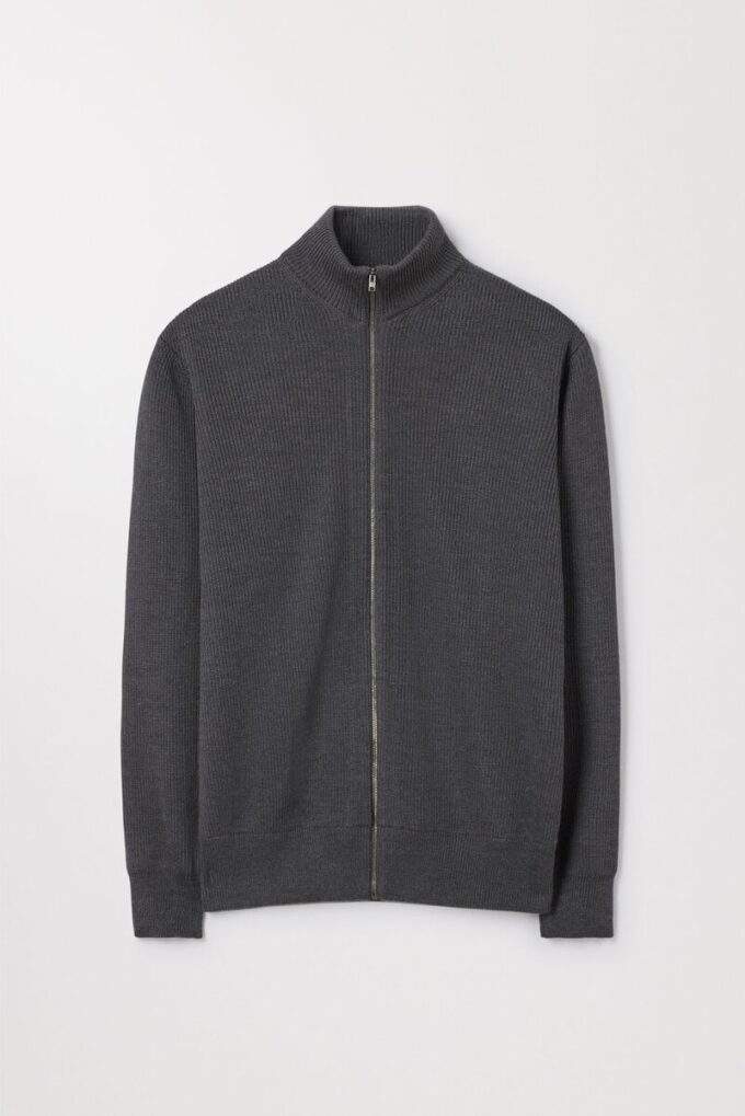 Merino Zip Cardigan