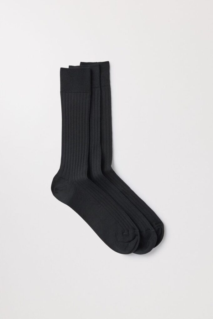 Ribbade merinosockor, 3-pack Ribbade merinosockor, 3-pack