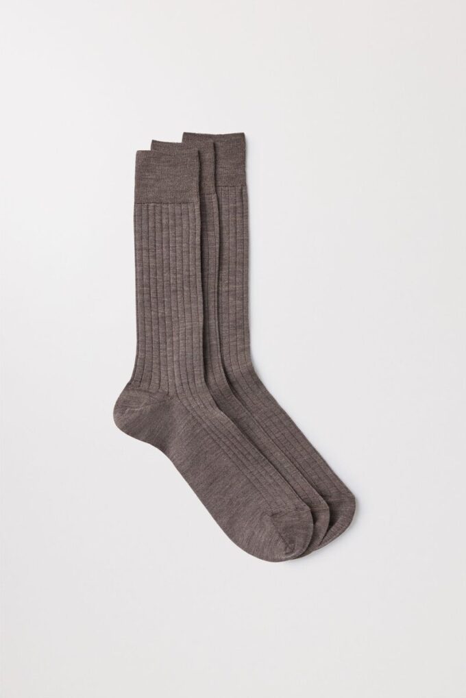Ribbade merinosockor, 3-pack Ribbade merinosockor, 3-pack